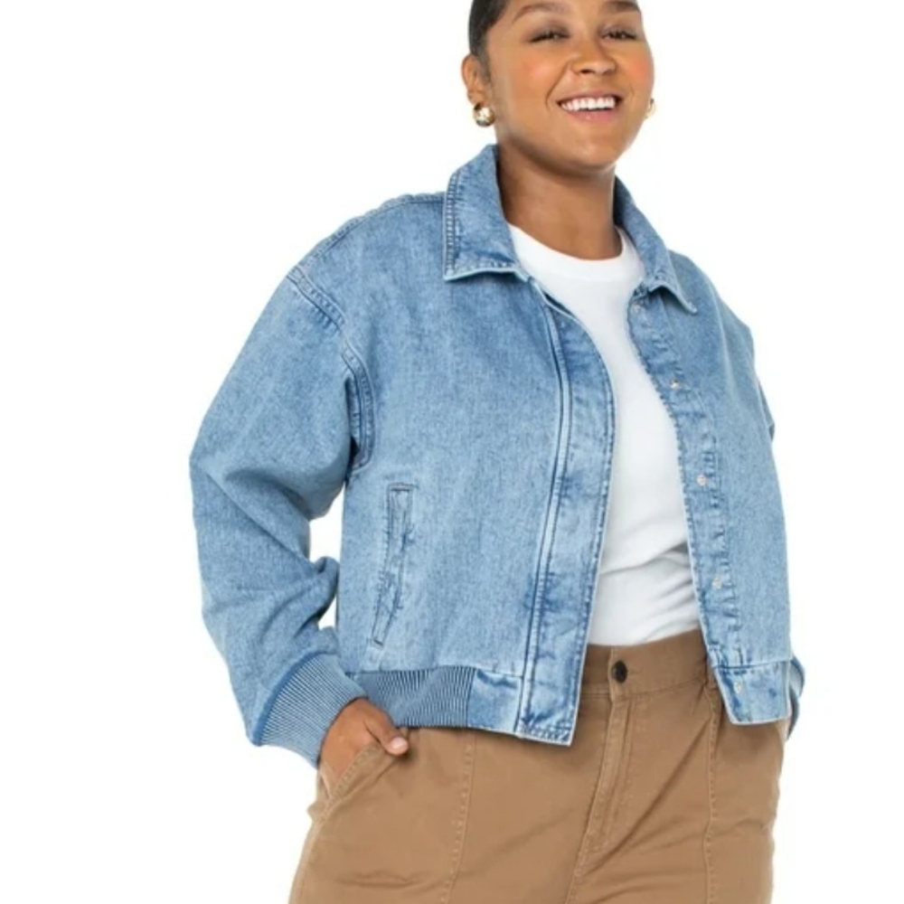 Celebrity Pink Juniors Plus Denim Bomber
